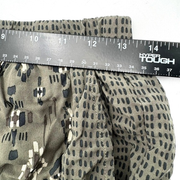 MICHAEL STARS Women's Small Olive Green Wide Leg Geometric Jenny Printed Pants - Picture 6 of 8